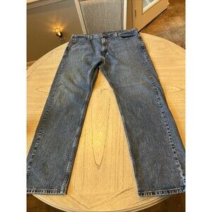 Levis 505 Jeans Mens 40x32 Straight Leg Stretch Comfort Fit Denim Med-Light Wash